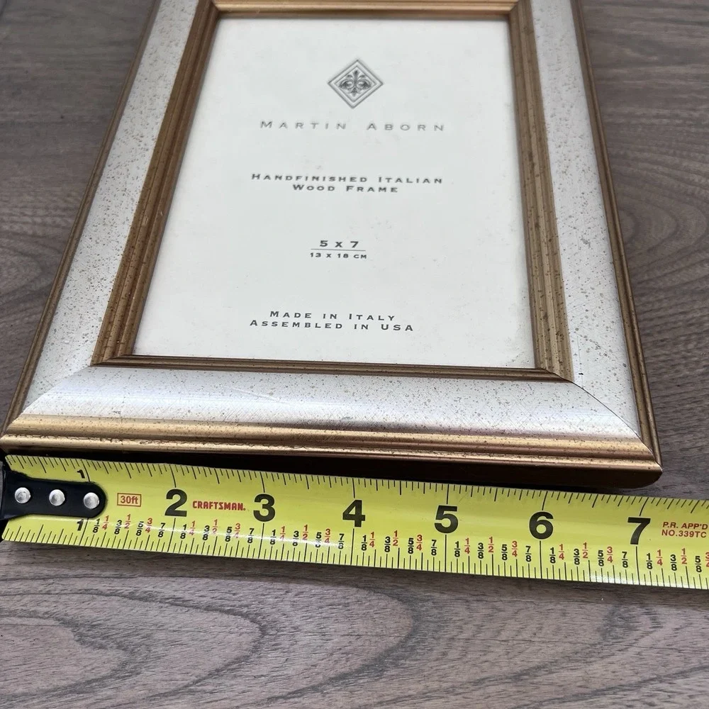 Beautiful Martin Aborn Frame Hand Finished Italian Wood 5x7 Italy READ Gold